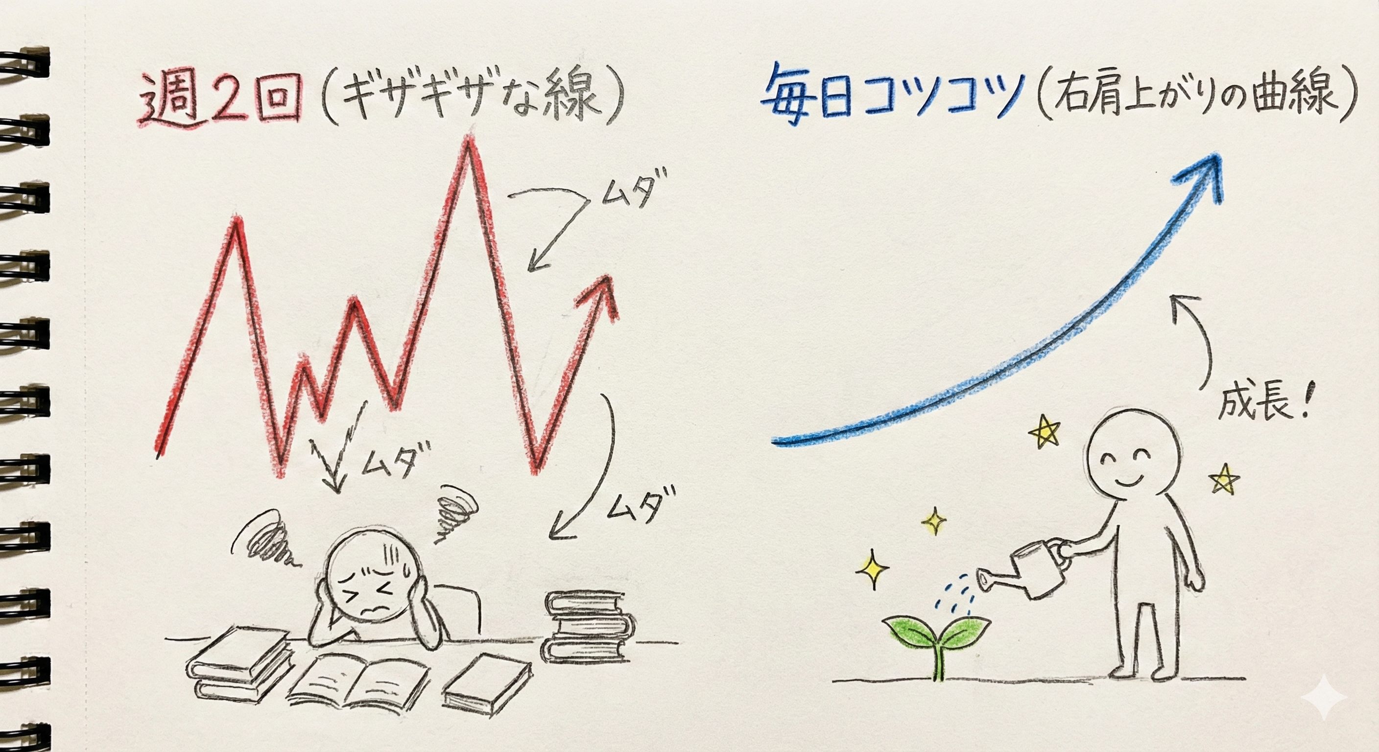 学習習慣の効果グラフ