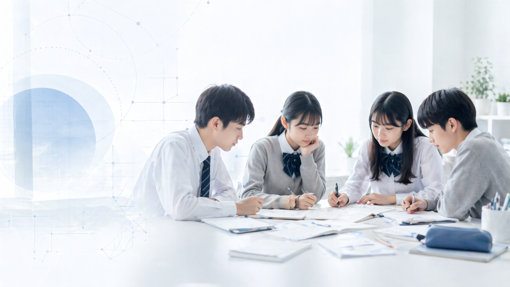 少人数クラスの学習風景